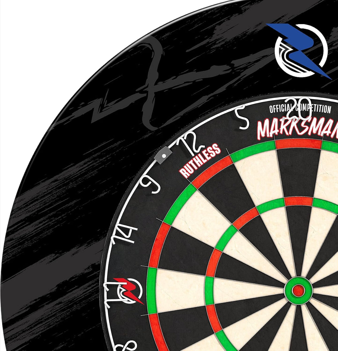 Ruthless Hot Shot Dartscheibe | Endurance Runddraht Sisal Dartscheibe Set inkl. 2 Sets Steeldarts Ri