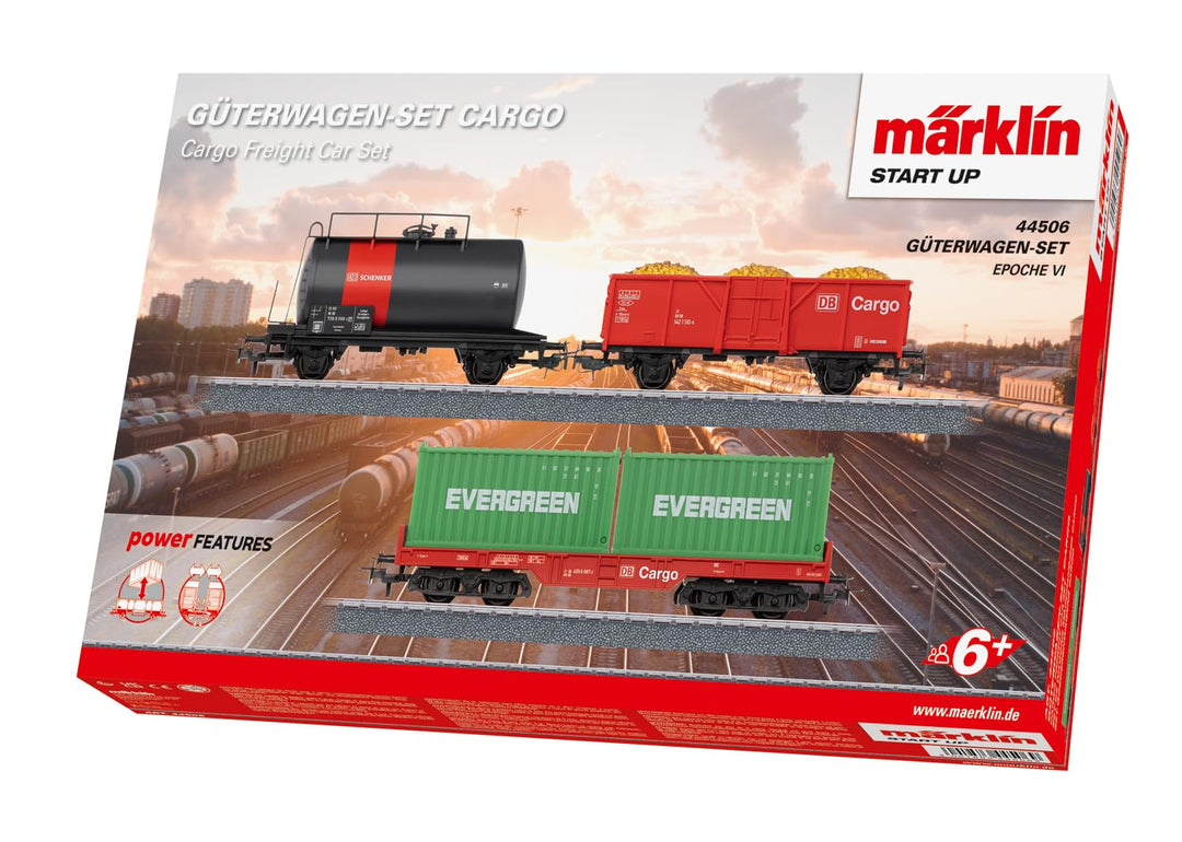 Märklin Start up 44506 H0 Güterwagen-Set Cargo Epoche VI – 3 Wagen DB Cargo Design mit Sandladung, K