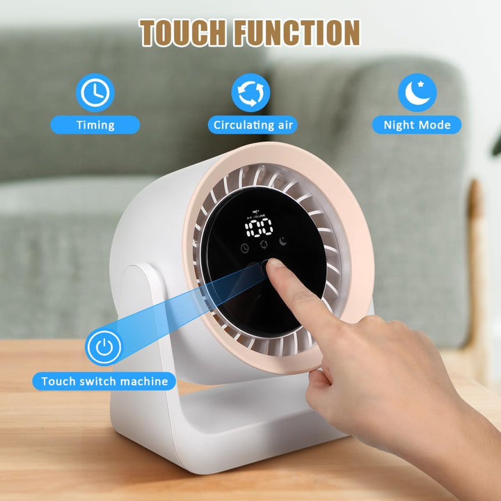 Cabilock USB Tischventilator mit Eispack Tragbarer Leiser mit Verstellbaren Geschwindigkeiten Schlaf
