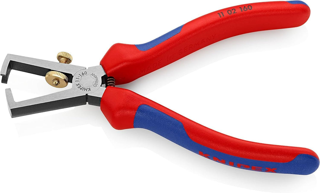 Knipex Abisolierzange mit Öffnungsfeder, universal schwarz atramentiert, mit Mehrkomponenten-Hüllen