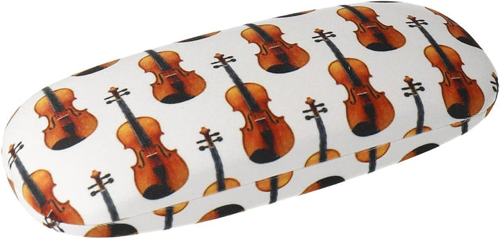 Brillenetui mit Putztuch Geige Gitarre Noten - Schönes Geschenk für Musiker, Geige
