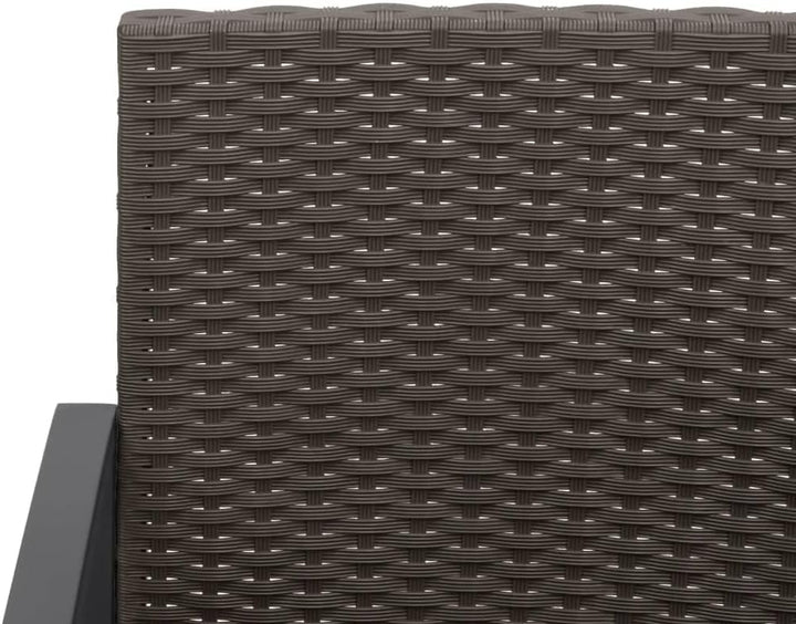 Festnight Rattanstuhl Gartenstühle 2 STK Garten-Esszimmerstühle Rattansessel Braun PP-Rattan Outdoor