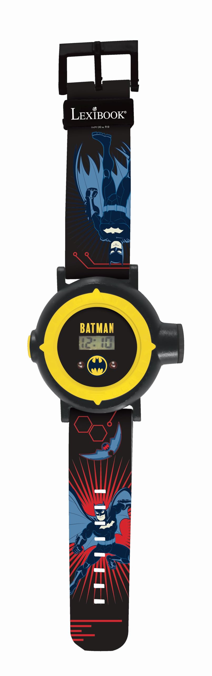 Lexibook - Batman Einstellbare Digitale Projektionsuhr - 20 Bilder Batman - für Kinder/Jungen - Schw