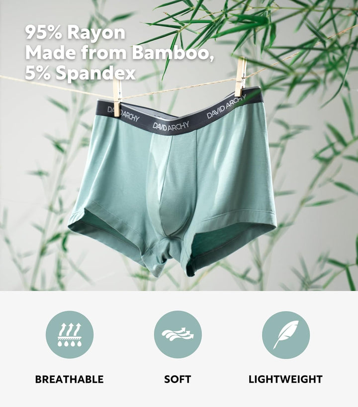 DAVID ARCHY 3/4/7er Pack Herren Boxershorts, Weich und Luftdurchlässig, Männer unterwäsche mit Dippe