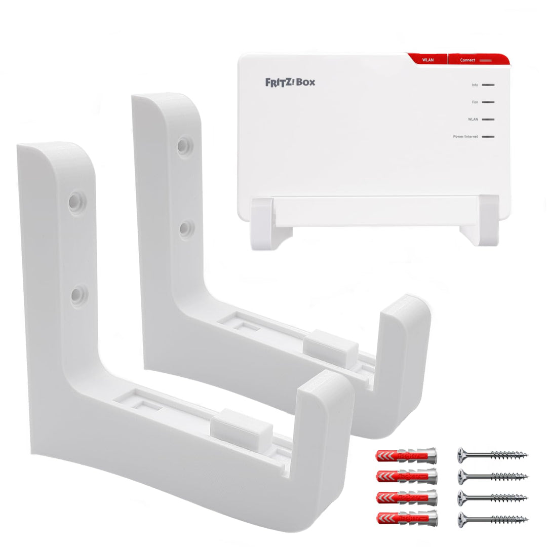 Wandhalterung für Fritz Box 5690 PRO Halter Halterung Fritz!Box 1 Paar mit Montagematerial