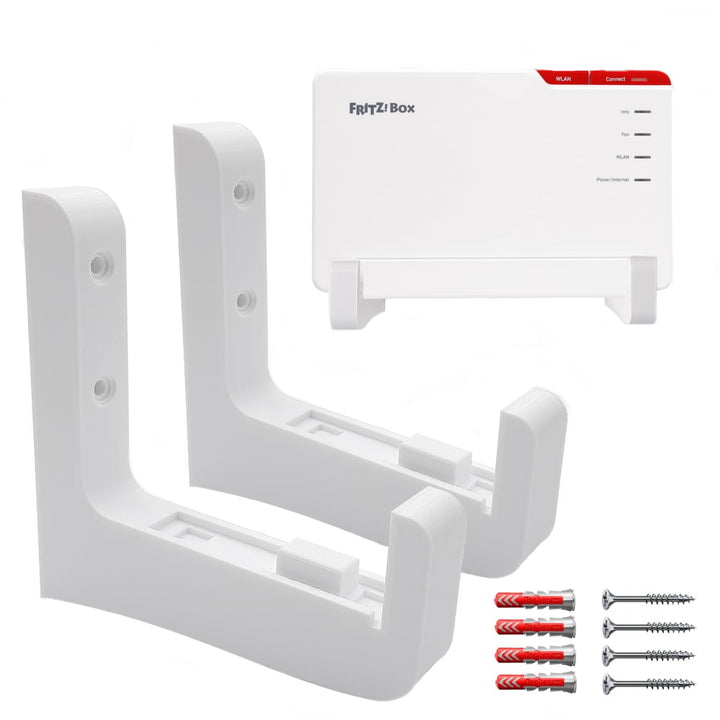 Wandhalterung für Fritz Box 5690 PRO Halter Halterung Fritz!Box 1 Paar mit Montagematerial