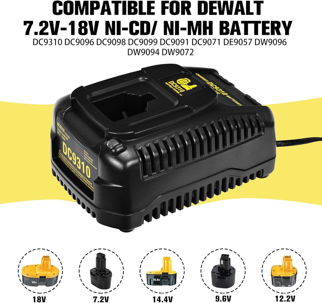 Akku-Schnellladegerät/Akkuladegerät Für Dewalt DC9310 Ladegerät 7.2V-18V NI-CD NI-MH DW9057 DC9071 D