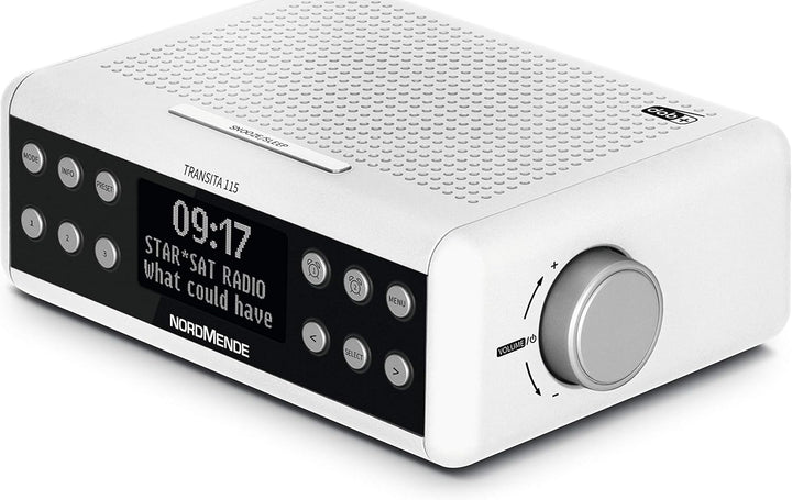 Nordmende Transita 115 – Digital-Radiowecker (DAB+/UKW Uhrenradio mit doppeltem Alarm, Sleep Timer,