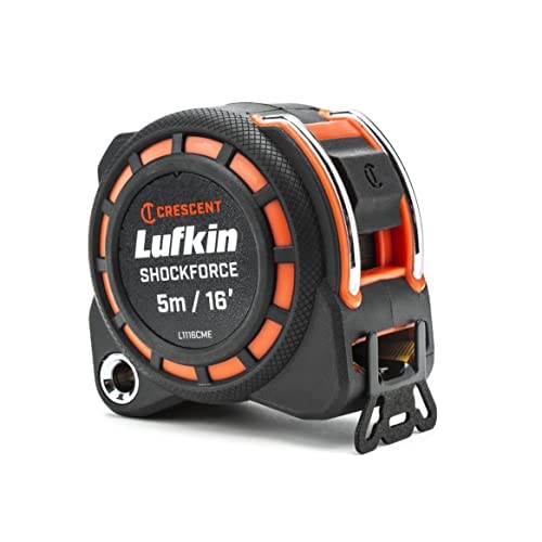 Lufkin L1116CM 3cm x 5m Shockforce Doppelseitiges Massband, 30 Meter Fall Getestet - Version mit Gel