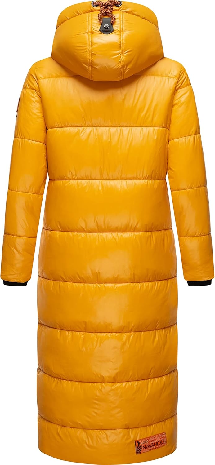 Navahoo Damen Warmer Winter Steppmantel mit Kapuze Schmuseengel XS-XXL XS Gelb, XS Gelb