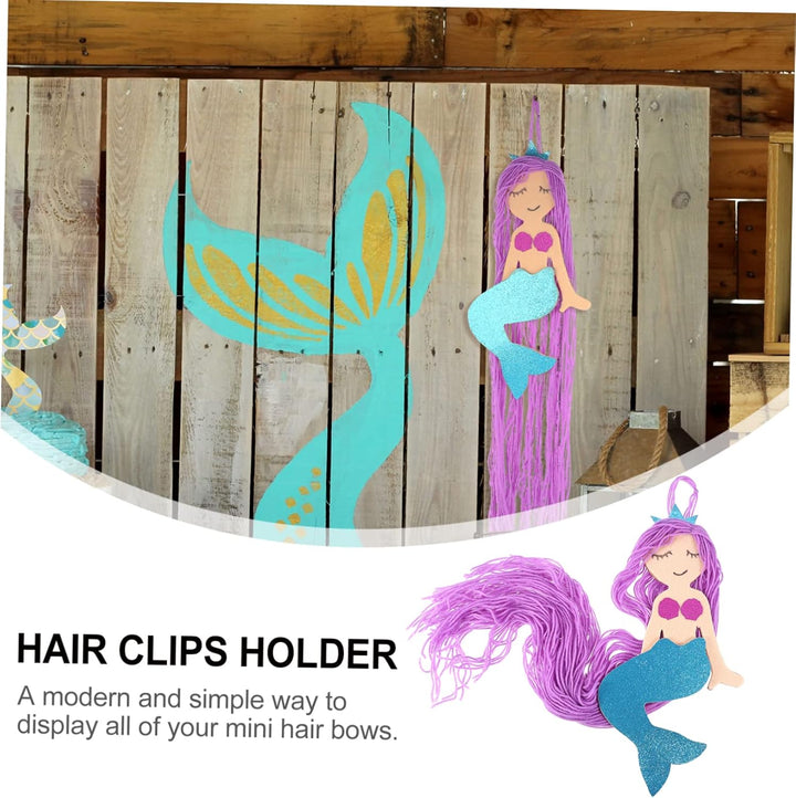 TOYANDONA Wanddekor Meerjungfrau Tassel Haarschmuck Aufbewahrung Haarklammern Organizer Kinderzimmer