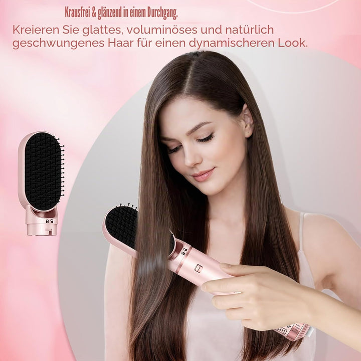 5 in 1 Warmluftbürste, Hairstyler Föhnbürste Volumen Lockenstab | Rundbürstenföhn, Warmluftbürste &amp;