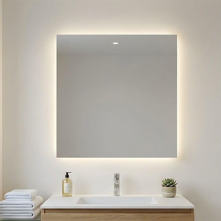 KIAMAMI VALENTINA BADEZIMMERSPIEGEL 80X70 cm MIT LED-HINTERGRUNDBELEUCHTUNG