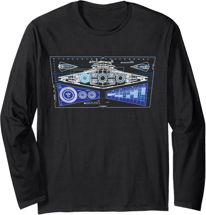 Star Wars Imperial Star Destroyer Dashboard Langarmshirt