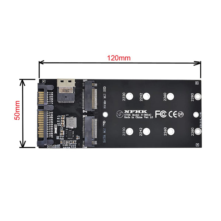 cablecc SFF-8654 auf U2 Kit NGFF M-Key auf Slimline SAS NVME PCIe SSD SATA Adapter für Mainboard Sch