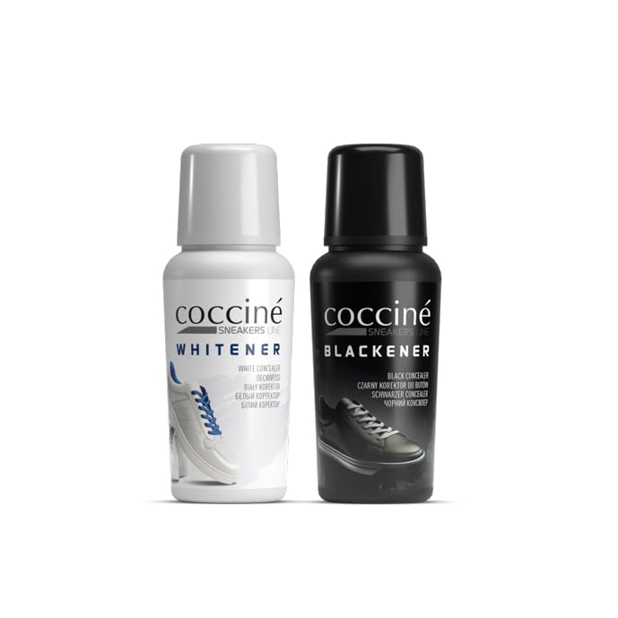 Cocciné - Sneaker Korrektoren Set, Sneakers Whitener und Blackener, Weiss Schuhe und Schwarz Schuhe,