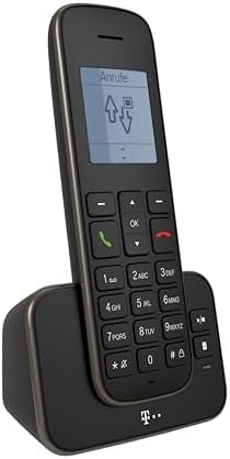 Telekom Sinus A207 Schnurlostelefon (mit Anrufbeantworter) schwarz Telefon mit Anrufbeantworter