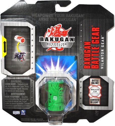 Year 2010 Bakugan Gundalian Invaders Battle Gear Set - Double Jet Engine VILANTOR GEAR (silver) with
