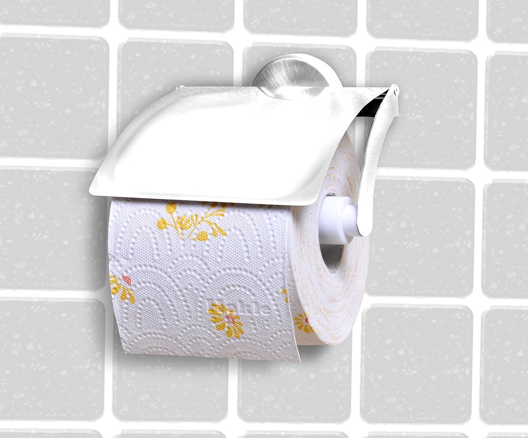 Fackelmann Toilettenpapierhalter VISION, verchromter Klopapierhalter (Farbe: Silber), Menge: 1 Stück