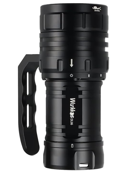 Wurkkos DL06 Tauchlampe, 15000 Lumen Tauchen Taschenlampe Wiederaufladbar, 6* XHP50.2 LEDs Unterwass