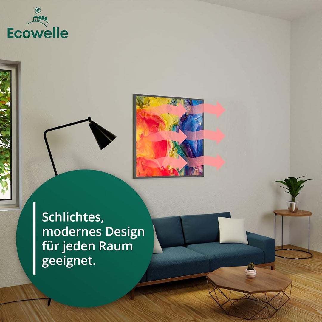 Ecowelle Infrarotheizung mit Bild | 600 Watt | 60x120 cm | Infrarot Heizung| | Made in Germany| (13)