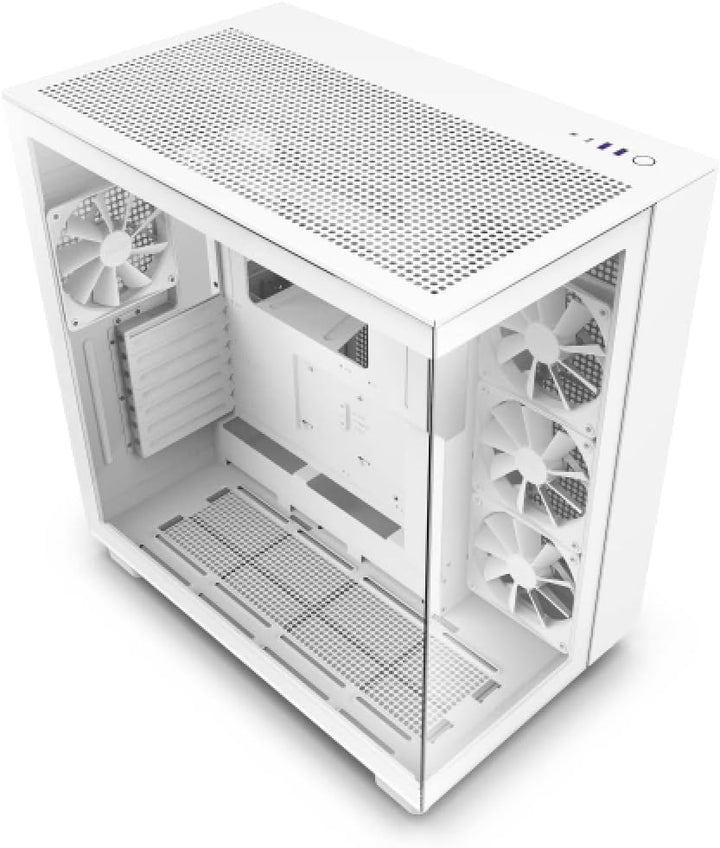 NZXT H9 Flow - CM-H91FW-01 - Dual-Chamber-ATX Mid-Tower PC-Gaming-Gehäuse - High-Airflow-perforierte