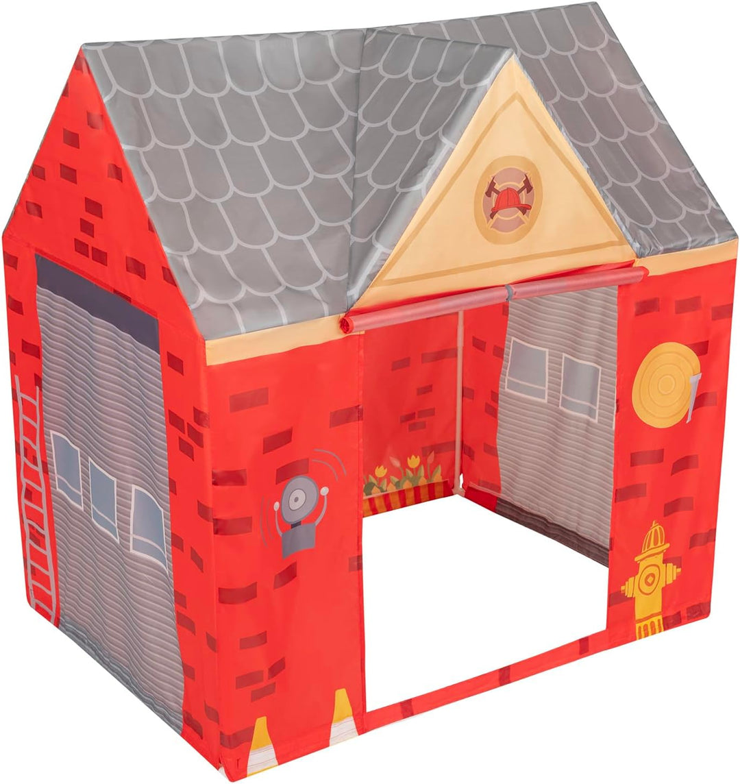 Spielhaus Spielzelt Feuerwehrhaus Mit 200 Bälle Faltbares Für Kinder Realistisches Design Langlebige