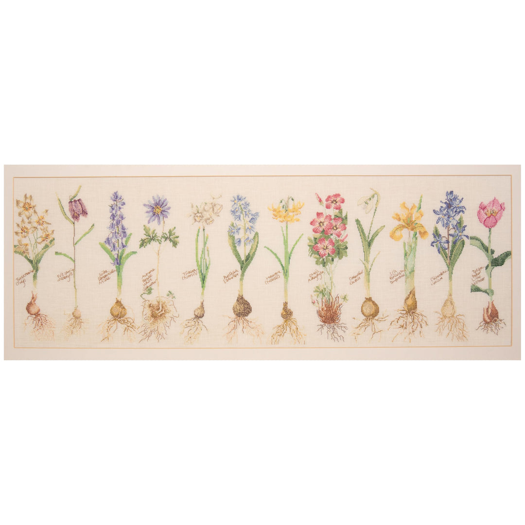 Thea Gouverneur - Kreuzstich-Set - Frühlingszwiebeln - Leinen - 32 Count - Für Erwachsene - 1087, Fr