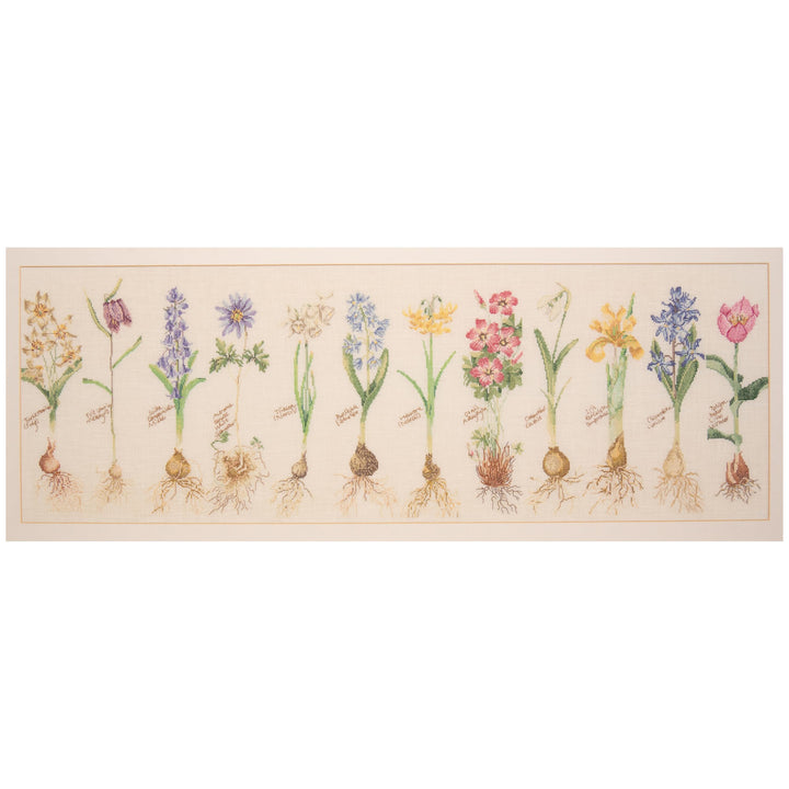 Thea Gouverneur - Kreuzstich-Set - Frühlingszwiebeln - Leinen - 32 Count - Für Erwachsene - 1087, Fr