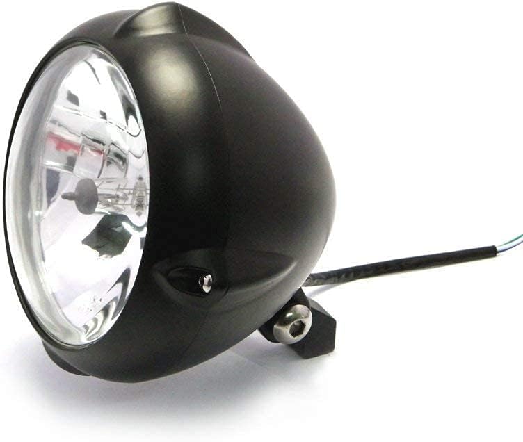 Alchemy Parts 6.7" 12V/55W Mattschwarz Unten Halterung Motorrad Trike Scheinwerfer