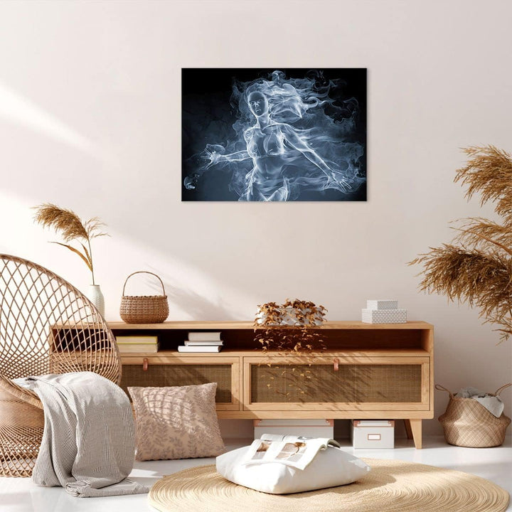 Bilder auf Leinwand Mädchen rauch nebel kunst Leinwandbild 70x50cm Wandbilder Dekoration Wohnzimmer