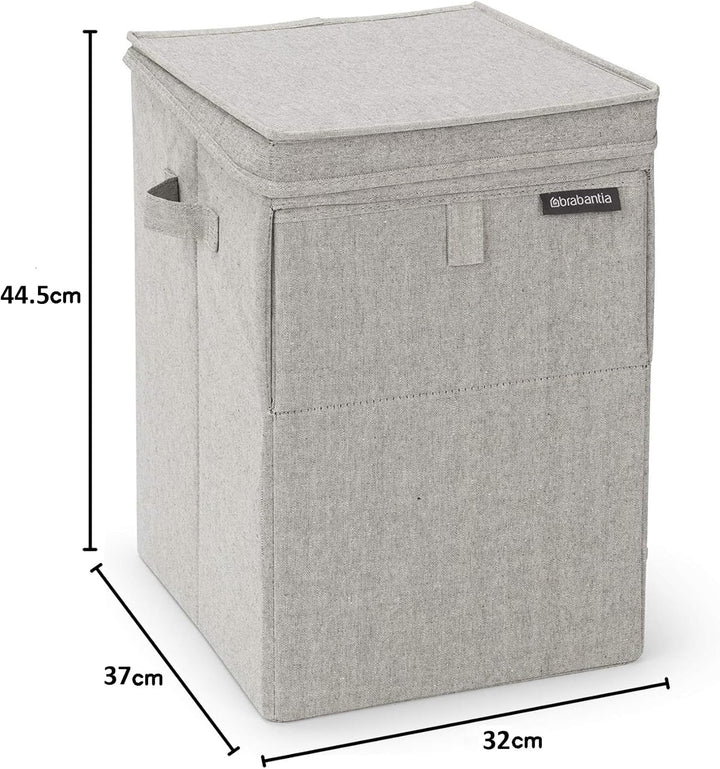 Brabantia - Wäschebox Stapelbar - Wäschekorb - Leicht zu befüllen und zu entleeren - Grosses Volumen