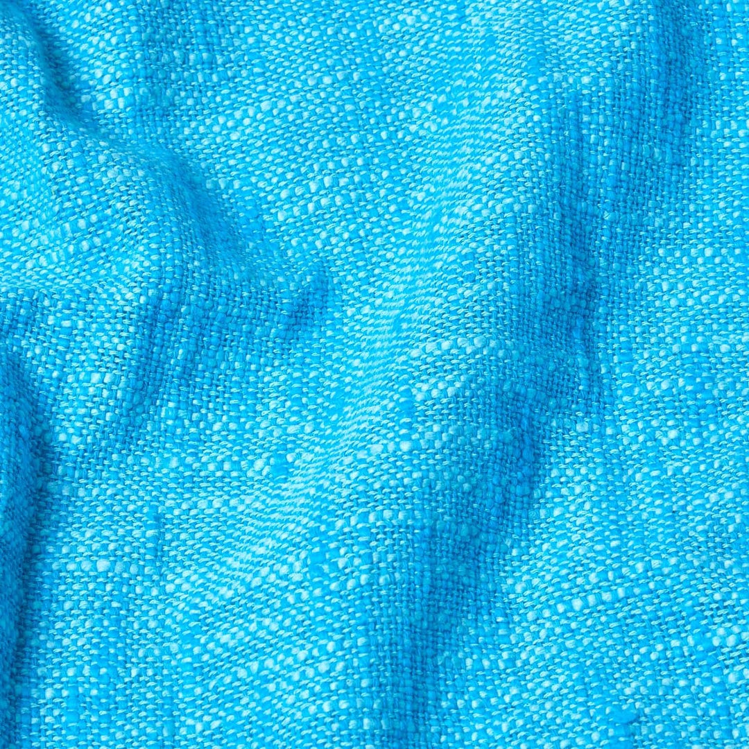 Homescapes extra grosse Tagesdecke Nirvana, blau, Wohndecke/Sofaüberwurf aus 100% Baumwolle, 225 x 3