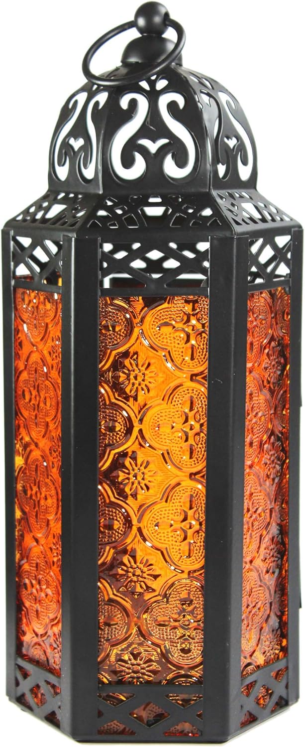 Vela Lanterns Marokkanische Lampenlaterne, dekorativer Kerzenhalter für Innen- und Aussenbereich, He