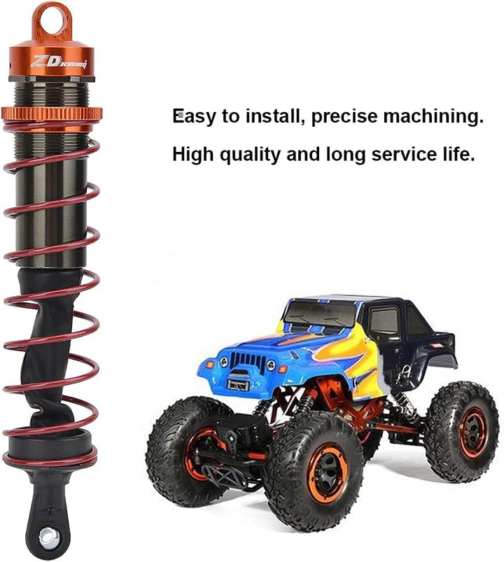 Dilwe 4 Stück RC Car Front Stossdämpfer hinten, Metall Öldruck Einstellbarer Stossdämpfer RC Upgrade