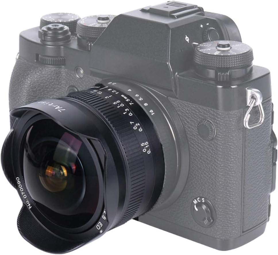 7Artisans 7,5 mm F2,8 II Sony E Mount APS-C Fisheye Prime Objektiv,Manuelles 190° Ultra Weitwinkel F