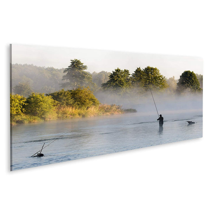 islandburner Bild auf Leinwand Angeln Angeln In Einem See Natur Serie Bilder Wandbilder Poster Leinw