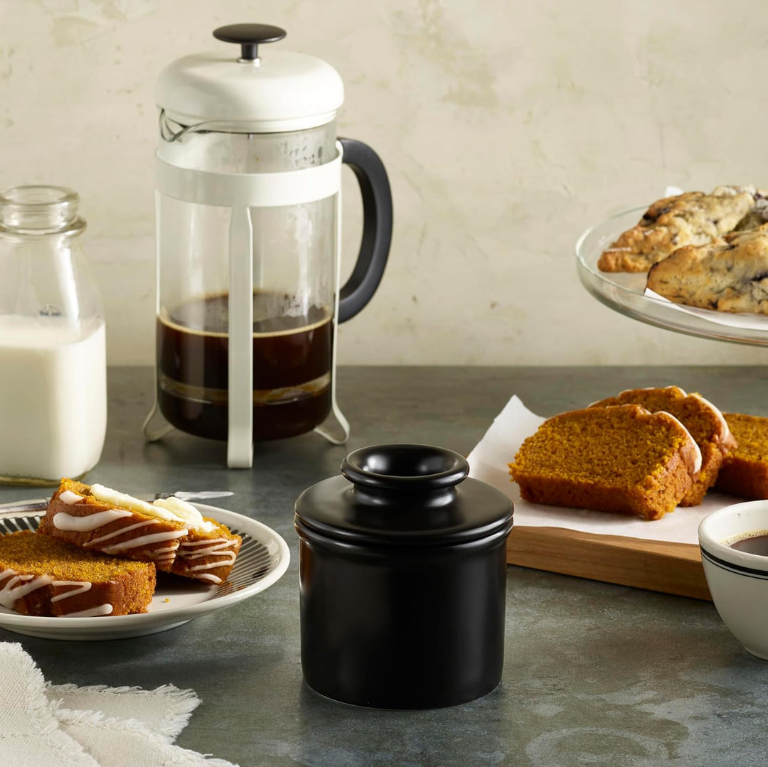 The Original Butter Bell Crock by L. Tremain Retro & Matte Collection – Classic Ebony