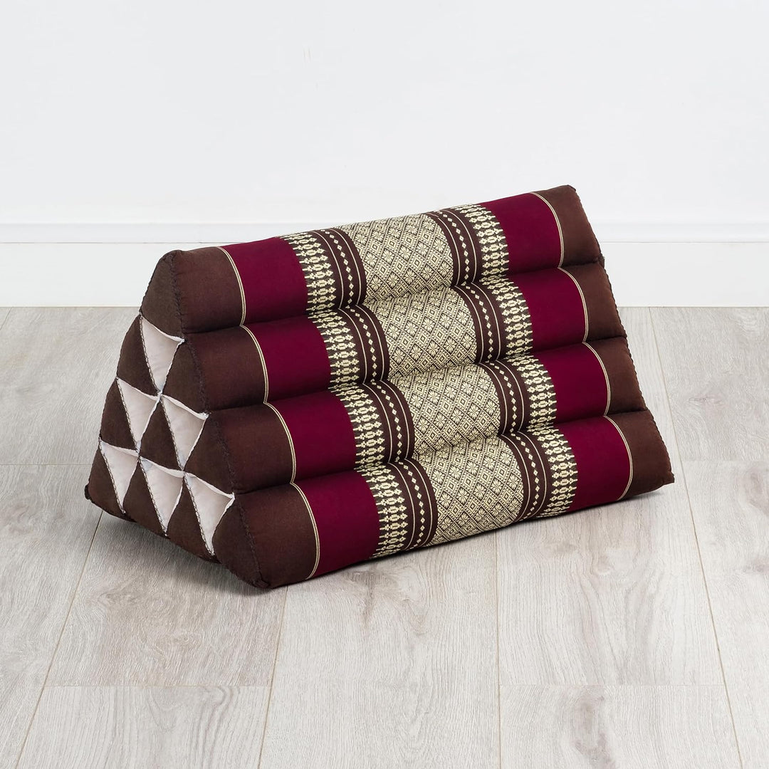 livasia Rückenstützkissen mit Muster, Dreieckskissen für den Garten, Keilkissen mit Kapok, vegan und