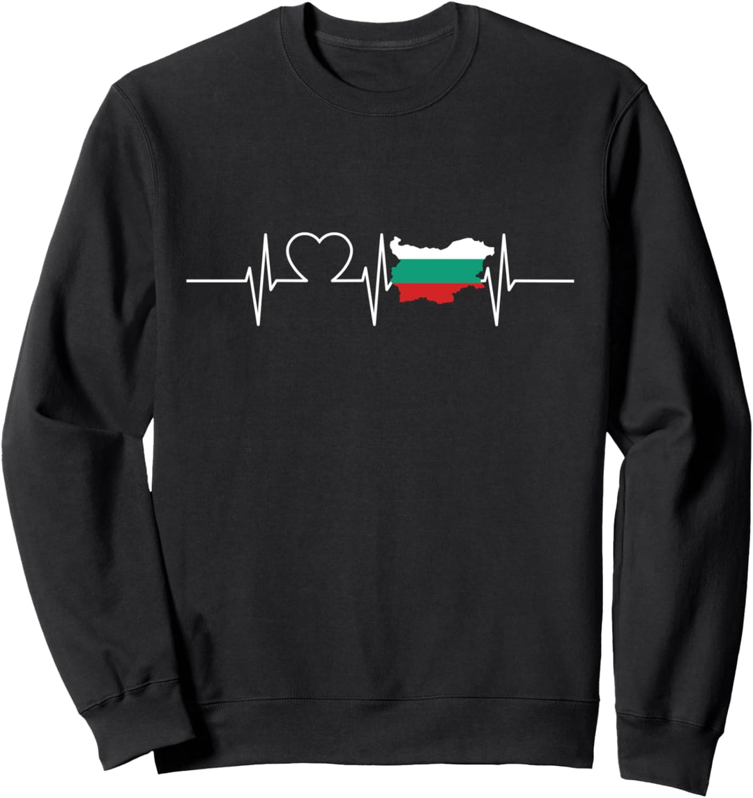 Bulgarien Karte mit Herzschlag Vintage Flagge Bulgarien Sweatshirt