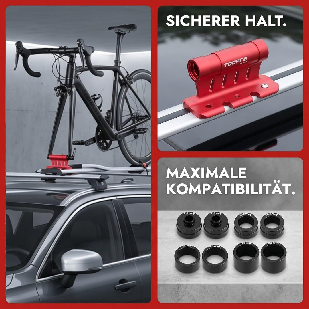 F Fityle Gabelhalterung Fahrrad Steckachse, Auto Fahrrad Dachträger Gabelhalterung Schnellspanner, F