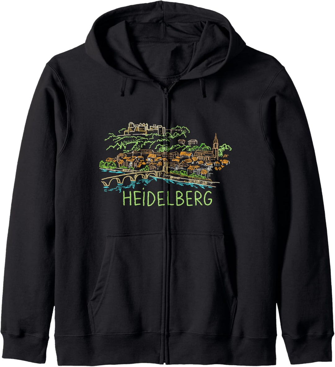 Heidelberg Deutschland Kunstgeschenk Männer Frauen Kapuzenjacke