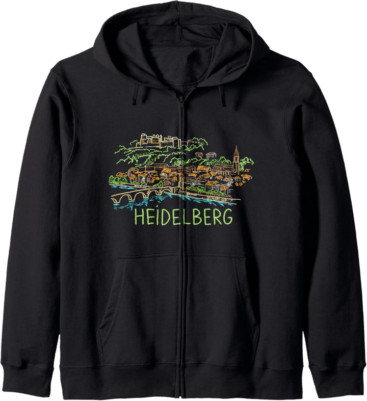 Heidelberg Deutschland Kunstgeschenk Männer Frauen Kapuzenjacke