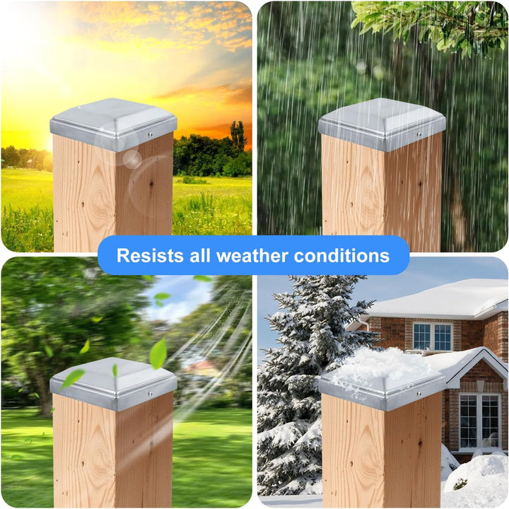Pfostenkappen Pfostenkappe 10x10cm Stahl Verzinkt Flache Form Zaunpfosten Kappen Pfostenabdeckung fü