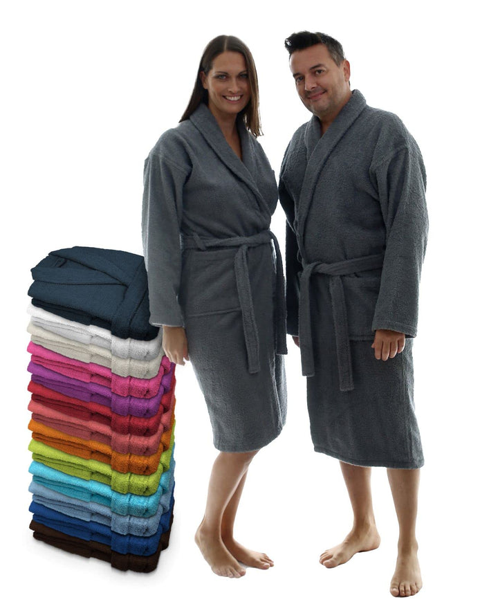 LEBENGOOD Bademantel für Damen, Herren, Unisex, Frottee 100% Baumwolle, Weicher Morgenmantel Dusche,