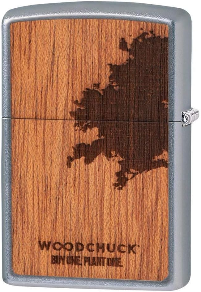 Zippo 49066 Classic Lighter-Woodchuck Lighter & Bottle Opener Gift Set, Sonstige, Silver, 13.5 cm Si