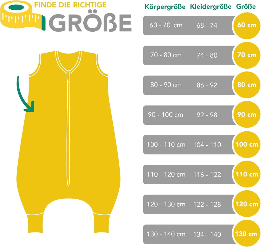 schlummersack Baby Schlafsack mit Füssen Sommer 1 Tog dünn | Schlafsack mit Beinen und verlängerten