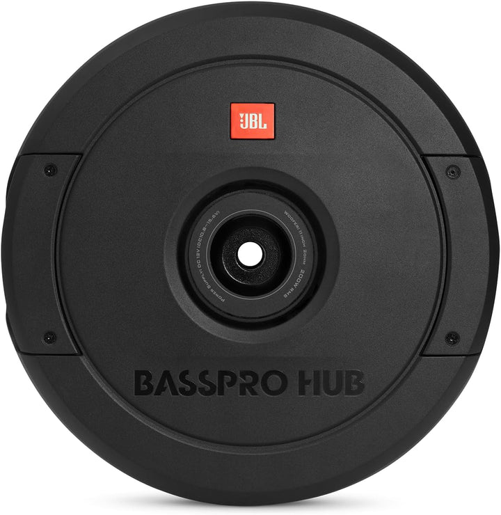 JBL BassPro Hub 11" Reserverad Aktiv Subwoofer Auto Set - 300 Watt Auto Subwoofer mit eingebautem Ve
