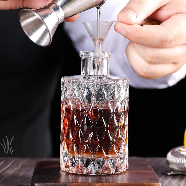 SuproBarware Bitterflasche Glasdasher für Cocktails 4 Stück – Glasflaschen mit Armaturenbrettverschl