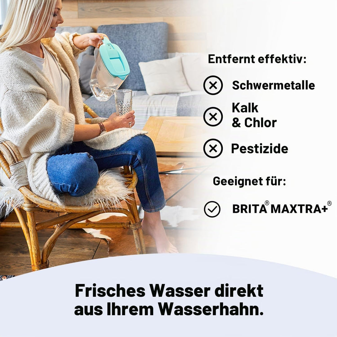 PearlCo - classic Pack 3 Filterkartuschen - passt in Brita Classic Standard Kartusche 3er Pack, Stan